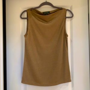 NWT RL Shimmer Sleeveless Top Sz M